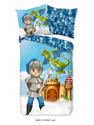 Good Morning Komplet pościeli "Knight" w kolorze niebieskim ze wzorem rozmiar: 135x200 cm