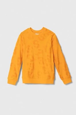 Guess bluza bawełniana dziecięca kolor pomarańczowy wzorzysta