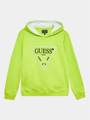 Guess Bluza L3YQ04 KAD73 Zielony Regular Fit