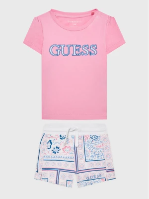 Guess Komplet t-shirt i szorty sportowe A3GG07 K6YW3 Kolorowy Regular Fit