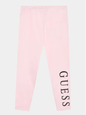 Guess Legginsy J93B11 K82K0 Różowy Slim Fit