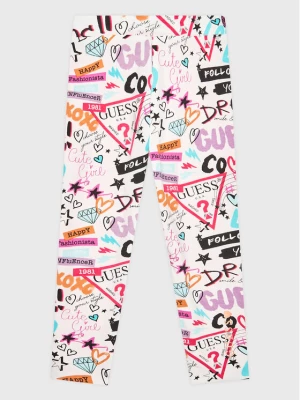 Guess Legginsy K3RB00 K6YW3 Pomarańczowy Slim Fit