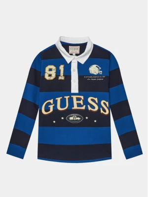 Guess Polo Heavy Jersey Ls L4RP01 KC334 Granatowy Regular Fit