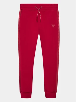 Guess Spodnie dresowe J2YQ24 FL03S Czerwony Regular Fit