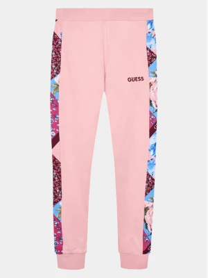 Guess Spodnie dresowe J3BQ18 KAX73 Różowy Regular Fit