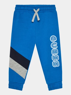 Guess Spodnie dresowe N4RQ11 KA6R4 Niebieski Regular Fit