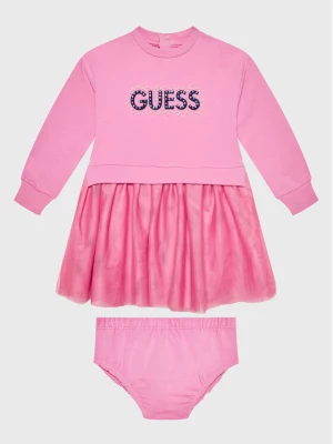 Guess Sukienka codzienna A3RK08 KA6V0 Różowy Regular Fit