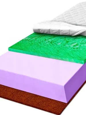 H3 H4 Materac dziecięcy 70x200 sprężysty z matą kokosową utwardzony 15 cm