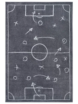 Hanse Home Dywan "Gameplan" w kolorze antracytowym rozmiar: 120x170 cm
