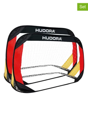 Hudora Bramki piłkarskie (2 szt.) w kolorze czerwono-czarnym - 4+ rozmiar: onesize