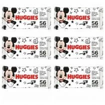 Huggies Chusteczki nawilżane Baby Wipes Mickey Mouse zestaw 6 x 56 szt.