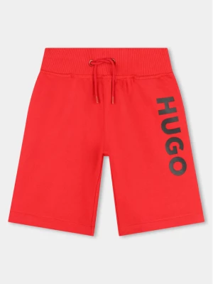 Hugo Szorty sportowe G00034 D Czerwony Regular Fit