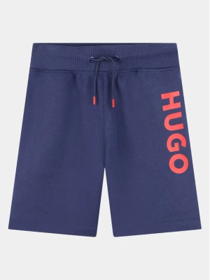 Hugo Szorty sportowe G00034 D Granatowy Regular Fit