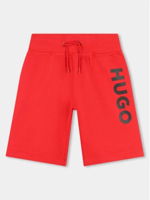 Hugo Szorty sportowe G00034 S Czerwony Regular Fit