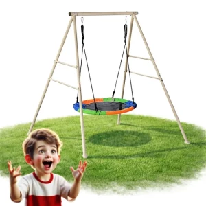 Huśtawka Bocianie Gniazdo z Metalowym Stelażem Halo-Fit