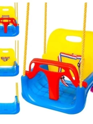 Huśtawka dla Dzieci Ogrodowa 3w1 do Domu Ogrodu Domowa Mocna na Linach 30kg Huśtawka dla Dzieci Ogrodowa 3w1 do Domu Ogrodu Domowa Mocna na Linach 30kg