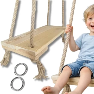 HUŚTAWKA DREWNIANA DO OGRODU DOMU BUJAK DESKA LOFT BOHO MOCNA PREMIUM 49CM