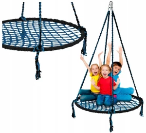 ﻿HUŚTAWKA ogrodowa BOCIANIE GNIAZDO dla dzieci BINGO duża 100CM obręcz METAL