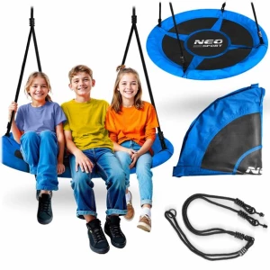HUŚTAWKA OGRODOWA BOCIANIE GNIAZDO FOTEL WISZĄCY BUJANY KOSZ 115 cm Swingo
