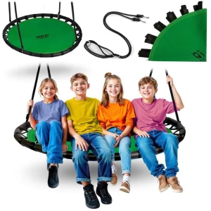 HUŚTAWKA OGRODOWA DUŻA MOCNA BOCIANIE GNIAZDO FOTEL WISZĄCY 120 cm XXL