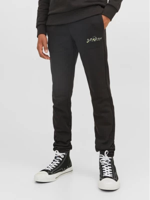 Jack&Jones Junior Spodnie dresowe 12237173 Czarny Comfort Fit