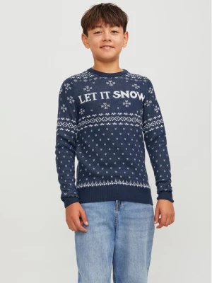 Jack&Jones Junior Sweter 12247507 Granatowy Regular Fit