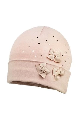 Jamiks czapka dziecięca ANNIKEN kolor różowy bawełniana