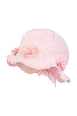 Jamiks kapelusz bawełniany dziecięcy AWELINE kolor różowy bawełniany