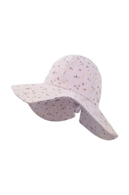 Jamiks kapelusz bawełniany dziecięcy MAFIFI kolor fioletowy bawełniany