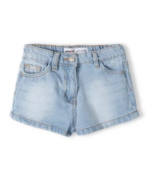 Jasnoniebieskie szorty jeansowe dla dziewczynki Minoti