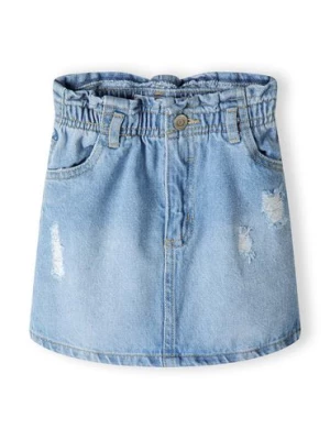 Jeansowa spódniczka jasnoniebieska z przeszyciami dla dziewczynki Minoti