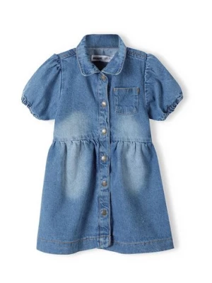Jeansowa sukienka dla niemowlaka z krótkim rękawem Minoti