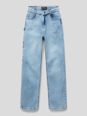 Jeansy o kroju slim fit z pętla na młotek Blue Effect