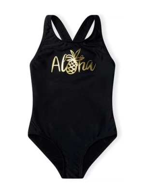 Jednoczęściowy czarny kostium kąpielowy- Aloha Minoti