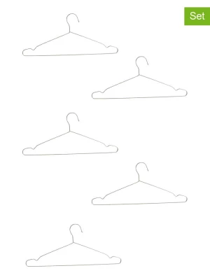Jotex Wieszaki (5 szt.) "Drayton Mini" w kolorze srebrnym rozmiar: onesize