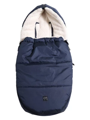 Kaiser Naturfellprodukte Śpiworek "Hoody 2.0" w kolorze granatowym do fotelika - 80 x 40 cm rozmiar: onesize