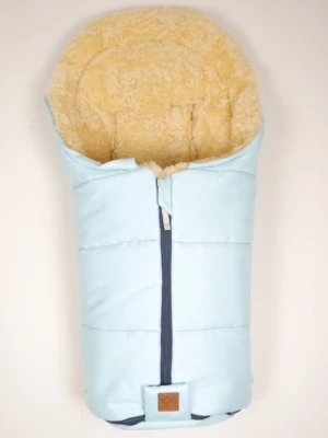 Kaiser Naturfellprodukte Śpiworek wełniany "Channy" w kolorze błękitnym - 80 x 37 cm rozmiar: onesize