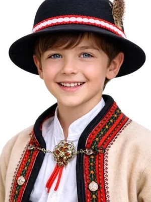 KAPELUSZ GÓRALSKI GÓRAL CZARNY FILCOWY GÓRALA Z PIÓRKIEM PIÓREM KARNAWAŁ KAPELUSZ GÓRALSKI GÓRAL CZARNY FILCOWY GÓRALA Z PIÓRKIEM PIÓREM KARNAWAŁ