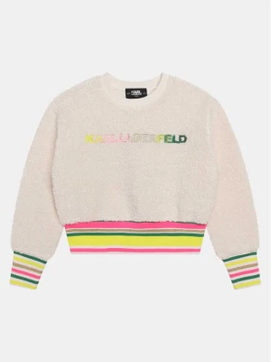 Karl Lagerfeld Kids Bluza Z15460 S Écru Regular Fit