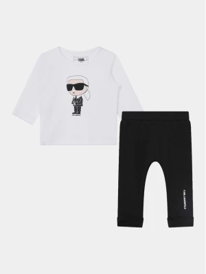 Karl Lagerfeld Kids Komplet bluzka i legginsy Z98147 M Czarny Regular Fit
