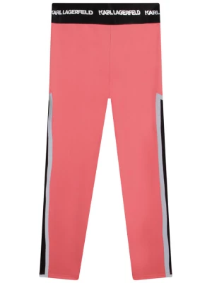Karl Lagerfeld Kids Legginsy Z14202 S Różowy Regular Fit