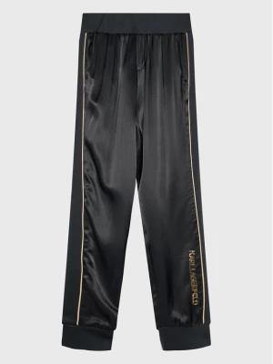 Karl Lagerfeld Kids Spodnie dresowe Z14196 S Czarny Regular Fit