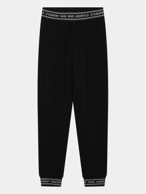 Karl Lagerfeld Kids Spodnie dresowe Z30031 D Czarny Regular Fit