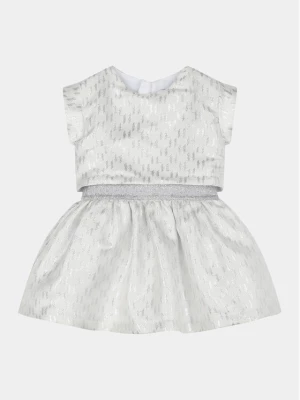 Karl Lagerfeld Kids Sukienka codzienna Z30121 M Écru Regular Fit