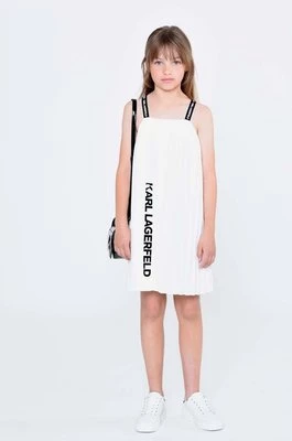 Karl Lagerfeld sukienka dziecięca kolor biały mini oversize