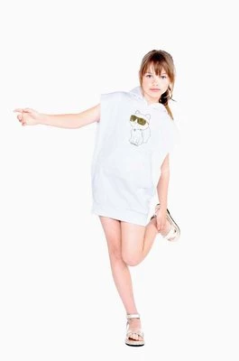 Karl Lagerfeld sukienka dziecięca kolor biały mini oversize