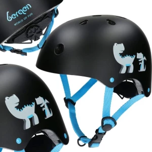 Kask rowerowy dziecięcy czarny Bergen nino rozmiar XS/S ( 46-55 cm )