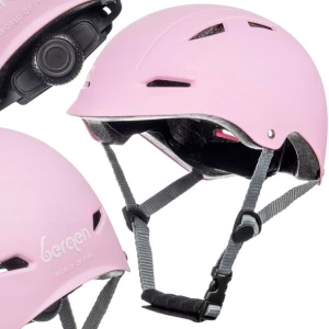 Kask rowerowy dziecięcy na hulajnogę Bergen SCOUT rozmiar S 46-56 cm różowy
