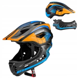 ﻿Kask rowerowy dziecięcy, Szczękowy, na rower, hulajnogę, ROCKBROS, M