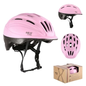 Kask Rowerowy Z Regulacją Dla Dziecka Ochronny Różowy Wentylowany 52-56 cm